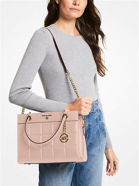 susan medium quilted leather satchel
